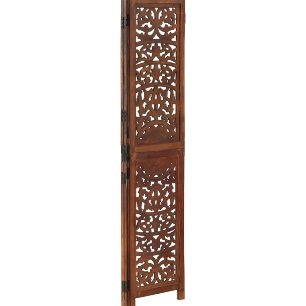 Kamerschermen*vidaXL Kamerscherm 3 panelen handgesneden 120x165 cm mangohout Bruin