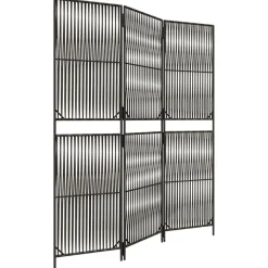 Kamerschermen*vidaXL Kamerscherm 3 panelen poly rattan Grijs