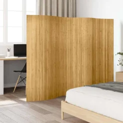 Kamerscherm breedte 250 cm hoogte 165 cm bamboe natuurlijk>vidaXL Hot