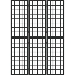 Kamerschermen*vidaXL Kamerscherm inklapbaar 3 panelen Japanse stijl 120x170 cm zwart
