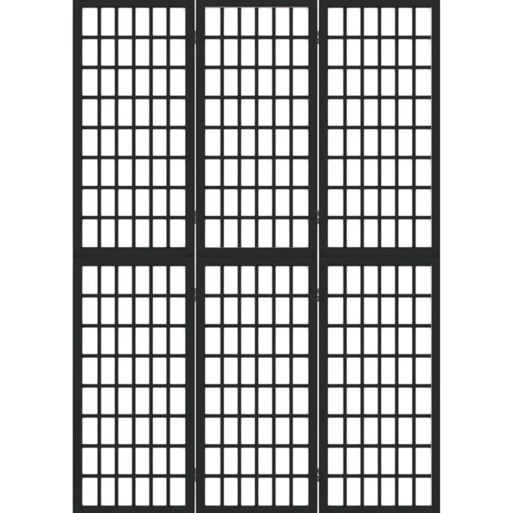 Kamerschermen*vidaXL Kamerscherm inklapbaar 3 panelen Japanse stijl 120x170 cm zwart