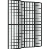 Kamerscherm inklapbaar 4 panelen Japanse stijl 160x170 cm zwart>vidaXL Best