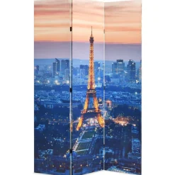 Kamerscherm inklapbaar Parijs bij nacht 120x170 cm>vidaXL New