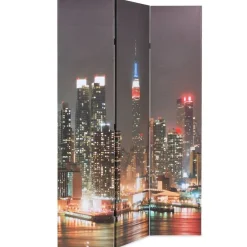 Kamerscherm inklapbaar New York bij nacht 120x170 cm>vidaXL Sale