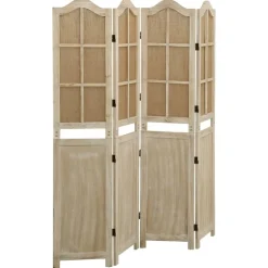 Kamerschermen*vidaXL Kamerscherm met 4 panelen 140x165 cm stof bruin