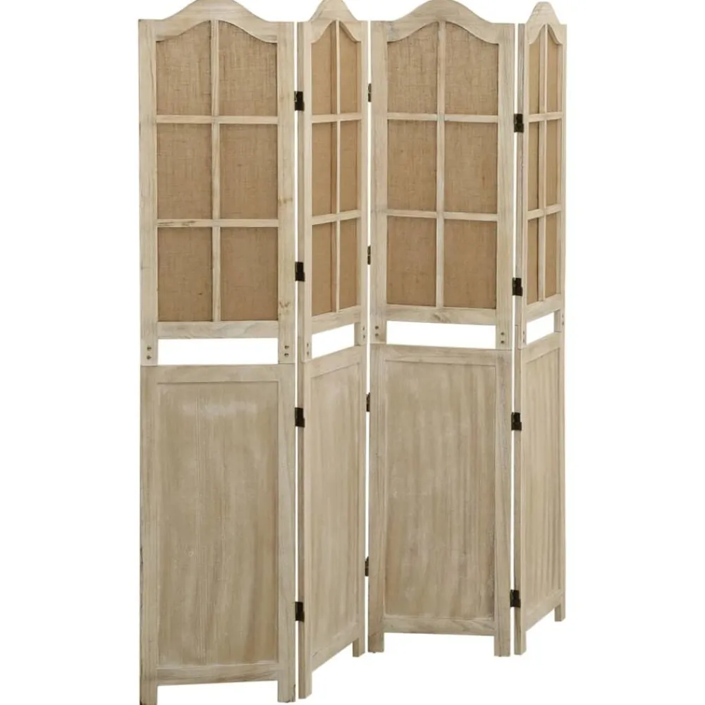 Kamerschermen*vidaXL Kamerscherm met 4 panelen 140x165 cm stof bruin