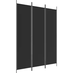 Kamerschermen*vidaXL Kamerscherm met 3 panelen 150x200 cm stof Zwart