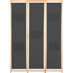 Kamerscherm met 3 panelen 120x170x4 cm stof grijs>vidaXL Outlet