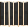 Kamerscherm met 6 panelen 240x170x4 cm stof zwart>vidaXL Sale