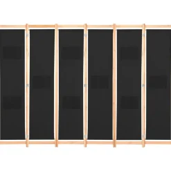 Kamerscherm met 6 panelen 240x170x4 cm stof zwart>vidaXL Sale