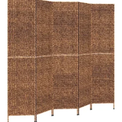 Kamerschermen*vidaXL Kamerscherm met 5 panelen 205x180 cm waterhyacint bruin