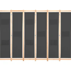 Kamerscherm met 6 panelen 240x170x4 cm stof grijs>vidaXL Best