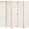 Kamerschermen*vidaXL Kamerscherm met 5 panelen 200x170x4 cm stof crème