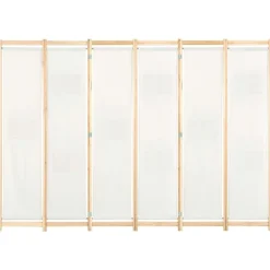 Kamerscherm met 6 panelen 240x170x4 cm stof crème>vidaXL Discount