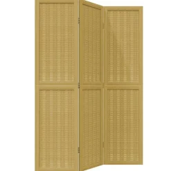 Kamerscherm met 3 panelen massief paulowniahout bruin>vidaXL Hot
