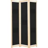 Kamerscherm met 3 panelen 120x170x4 cm stof zwart>vidaXL Discount