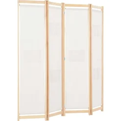 Kamerschermen*vidaXL Kamerscherm met 4 panelen 160x170x4 cm stof crème
