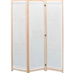 Kamerscherm met 3 panelen 120x170x4 cm stof crème>vidaXL Sale