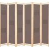 Kamerscherm met 6 panelen 240x170x4 cm stof bruin>vidaXL Discount