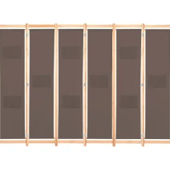 Kamerscherm met 6 panelen 240x170x4 cm stof bruin>vidaXL Discount