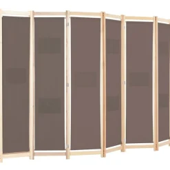 Kamerscherm met 6 panelen 240x170x4 cm stof bruin><noscript><img width=