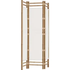 Kamerschermen*vidaXL Kamerscherm 3-panelen inklapbaar 120 cm bamboe en canvas Cr&egrave;mewit
