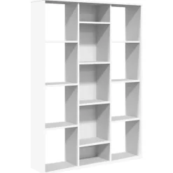 Kamerschermen*vidaXL Kamerscherm/boekenkast 100x24x140 cm bewerkt hout Wit