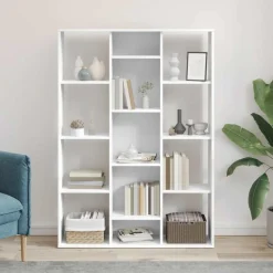 Kamerschermen*vidaXL Kamerscherm/boekenkast 100x24x140 cm bewerkt hout Wit
