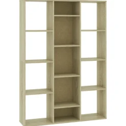 Kamerscherm/boekenkast 100x24x140 cm bewerkt hout eikenkleurig>vidaXL Sale