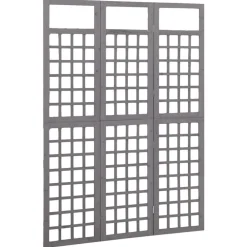 Kamerschermen*vidaXL Kamerscherm/trellis met 3 panelen 121x180 cm vurenhout Grijs