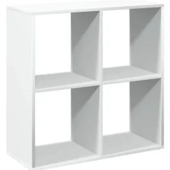 Boekenkasten & Wandplanken*vidaXL Kamerverdeler Boekenkast 69,5x29x69,5 cm Bewerkt Hout Wit