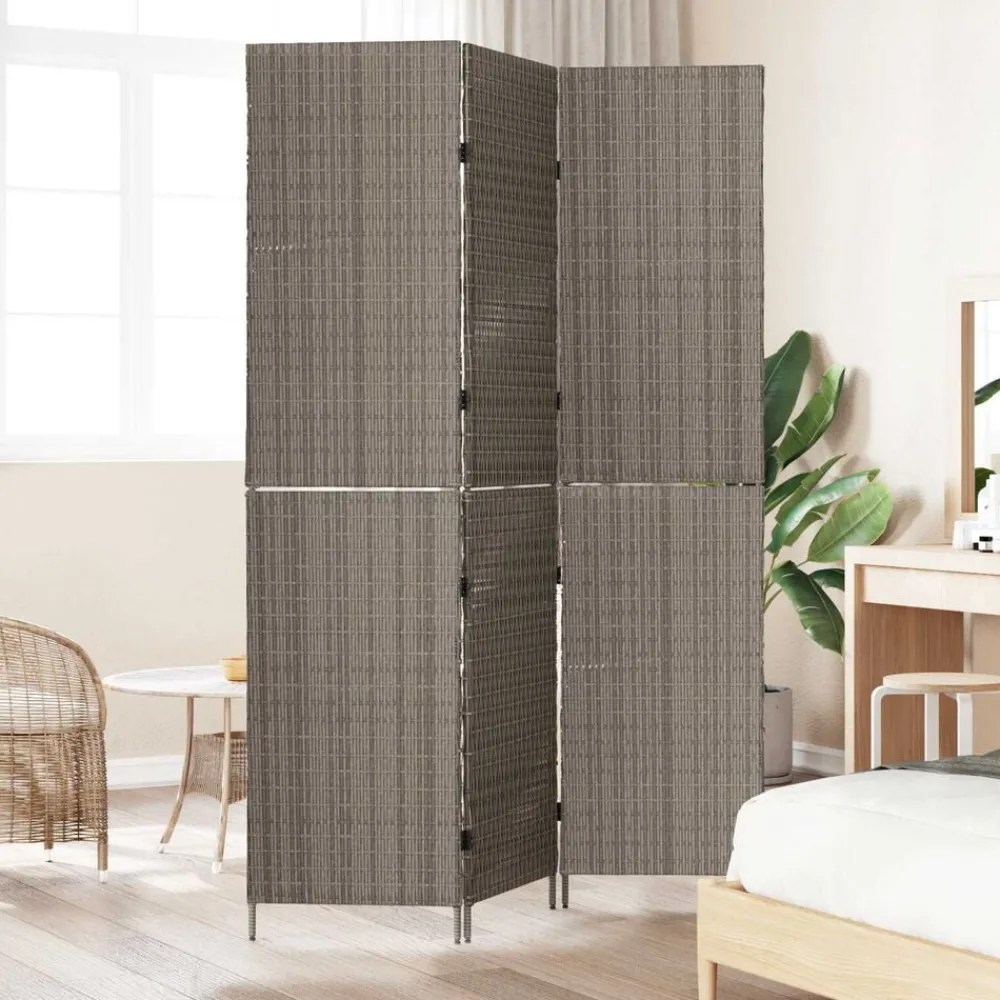 Kamerverdeler 146 x 180 cm poly rattan>vidaXL