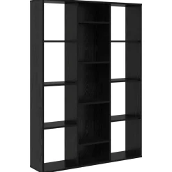 Kamerschermen*vidaXL Kamerverdeler 100 x 24 x 140 cm Bewerkt hout Zwart eiken