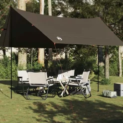 Buitensport*vidaXL Kampeerluifel waterdicht 462x306x211 cm Bruin