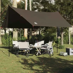 Buitensport*vidaXL Kampeerluifel waterdicht 438x376x212 cm Bruin