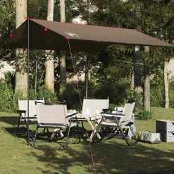 Buitensport*vidaXL Kampeerluifel waterdicht 306x306 cm Bruin