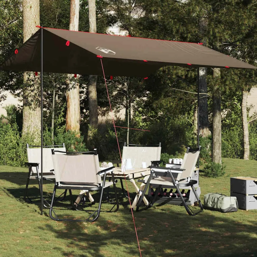 Buitensport*vidaXL Kampeerluifel waterdicht 306x306 cm Bruin