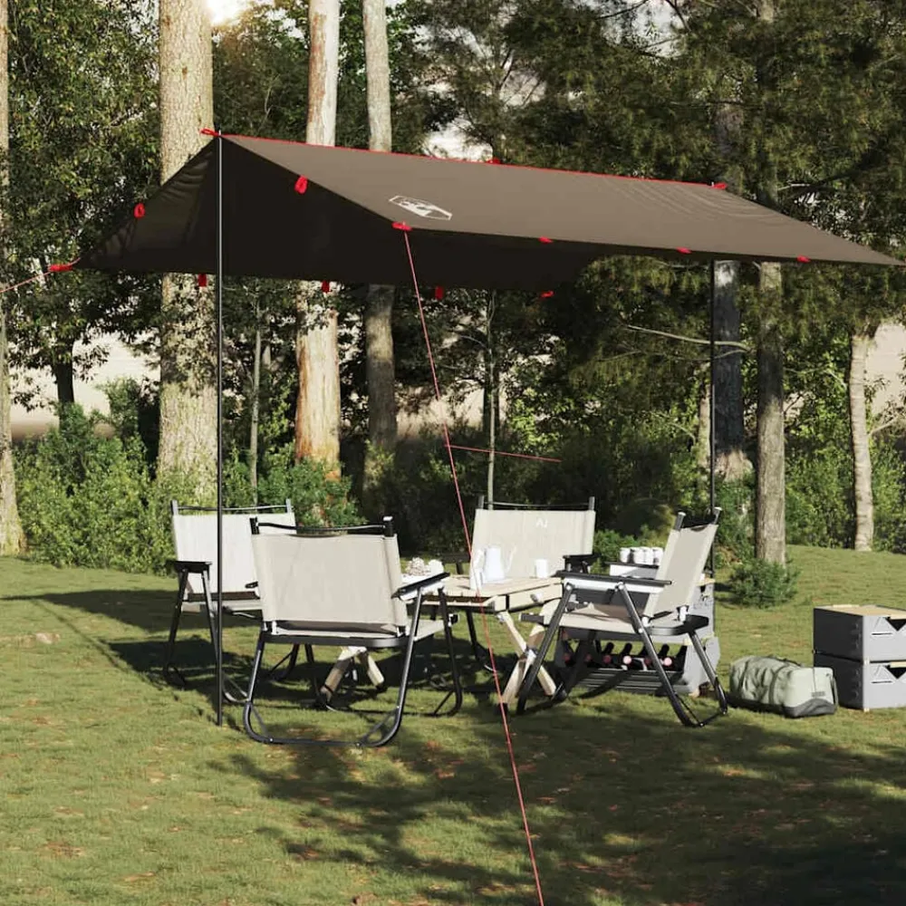 Buitensport*vidaXL Kampeerluifel waterdicht 306x306 cm Bruin