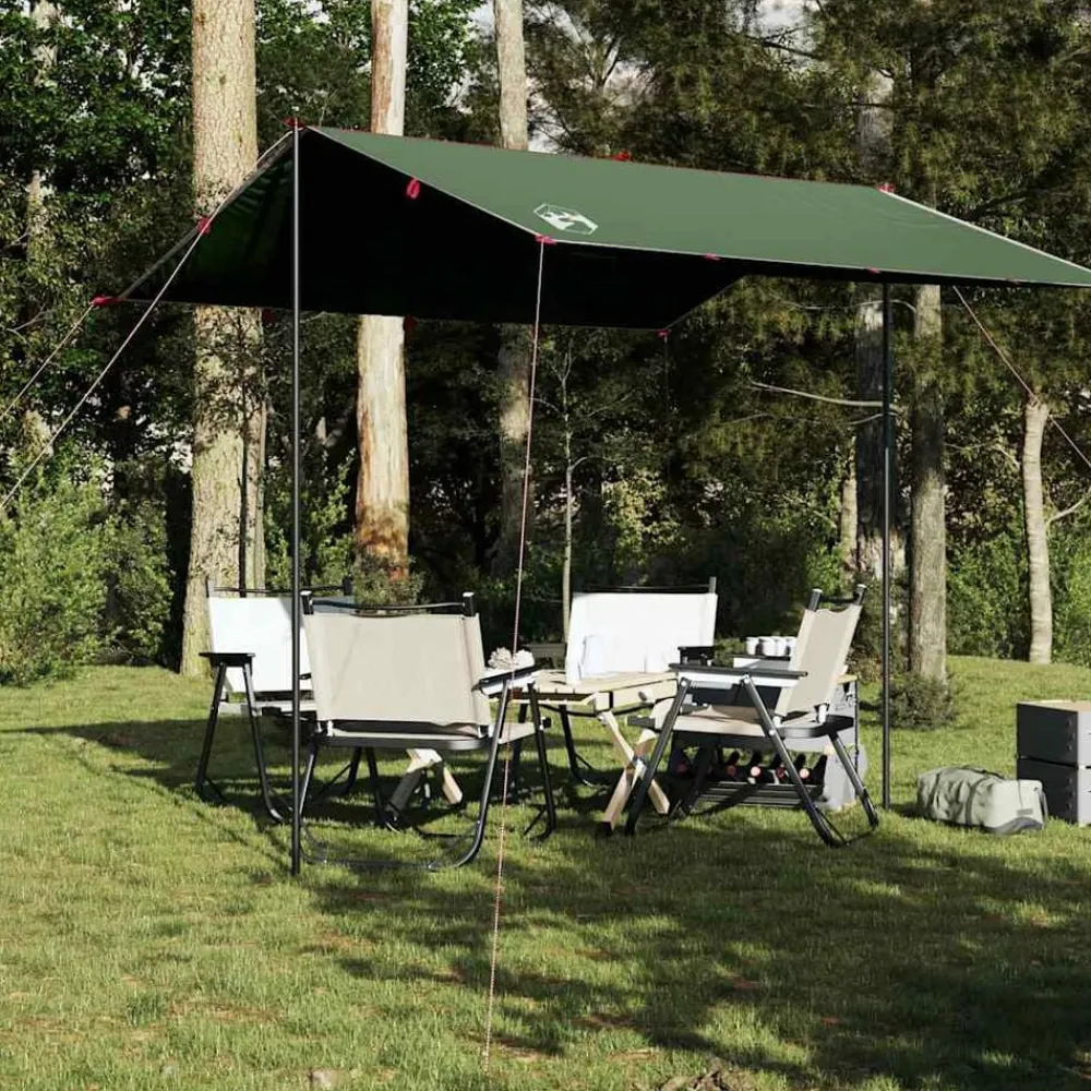 Buitensport*vidaXL Kampeerluifel waterdicht 300x294 cm Groen