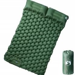 Buitensport*vidaXL Kampeermatras met kussens zelfopblazend 2-persoons Groen
