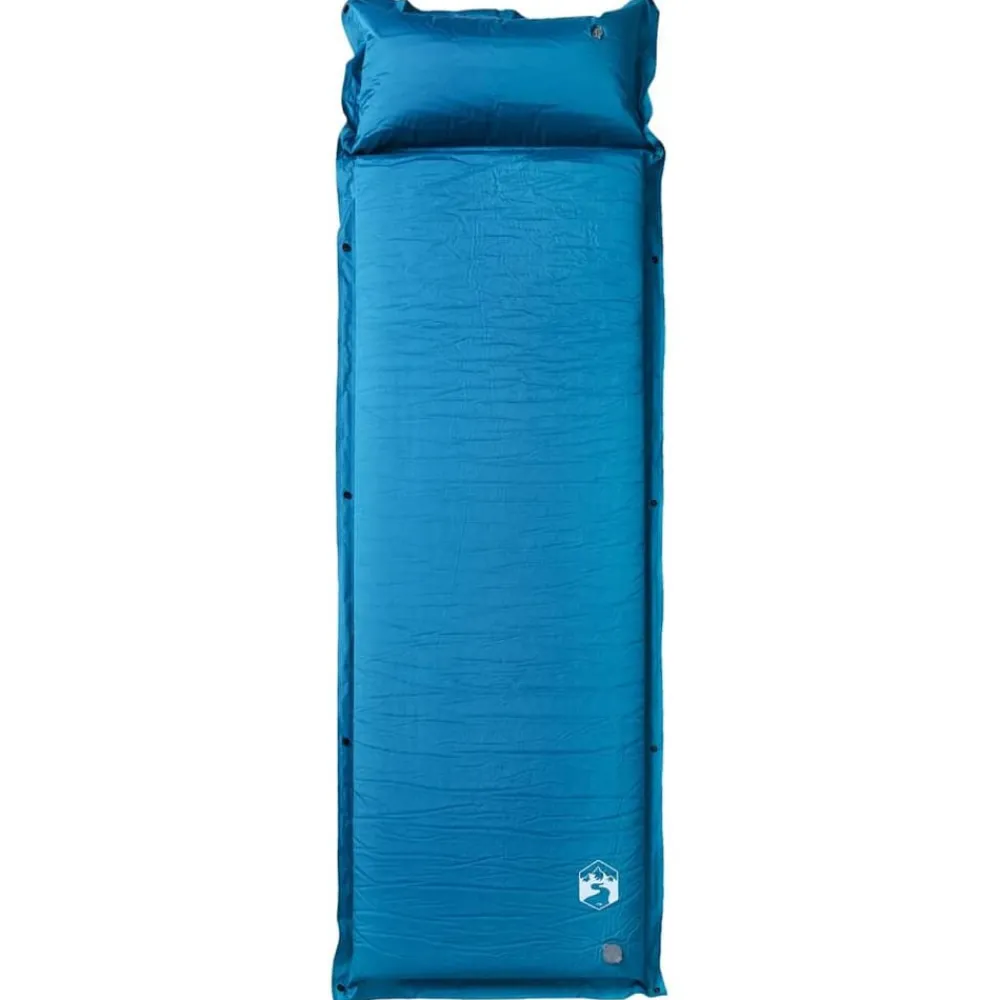 Kampeermatras met kussen zelfopblazend 1-persoons>vidaXL Hot
