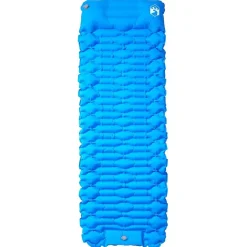 Buitensport*vidaXL Kampeermatras met kussen zelfopblazend 1-persoons Blauw