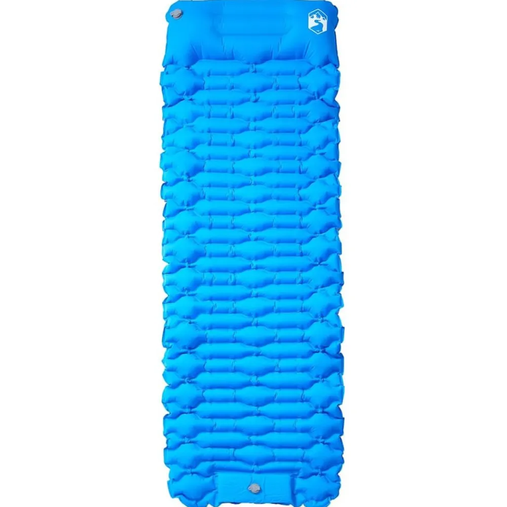 Buitensport*vidaXL Kampeermatras met kussen zelfopblazend 1-persoons Blauw
