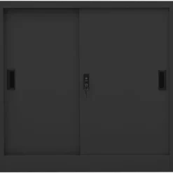 Kantoorkast met schuifdeuren 90x40x90 cm staal kleurig>vidaXL New