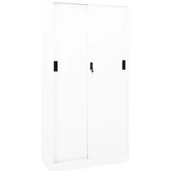 Kantoorkast met schuifdeuren 90x40x180 cm staal>vidaXL Best