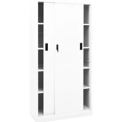 Kantoorkast met schuifdeuren 90x40x180 cm staal><noscript><img width=