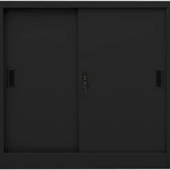 Kantoorkast met schuifdeuren 90x40x90 cm staal>vidaXL Outlet