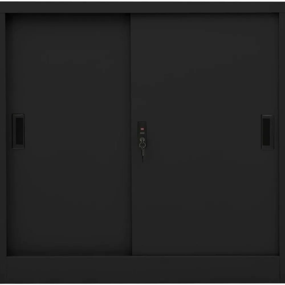 Kantoorkast met schuifdeuren 90x40x90 cm staal>vidaXL Outlet