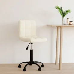 Kantoorstoel draaibaar fluweel crèmekleurig>vidaXL New
