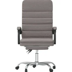 Kantoormeubelen*vidaXL Kantoorstoel massage verstelbaar stof Taupe